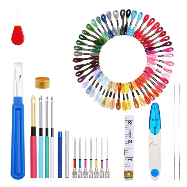 Juego De Agujas De Perforación, Kit De Bordado De Bricolaje Divertido, Exquisito Y Multiusos Para Principiantes Para Pinchar Agujas