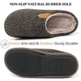 thumbnail image 3 of Northblanc Men's Fuzzy Scuff Slippers Comfy Winter Warm Indoor House Shoes Fur Lined, 3 of 9
