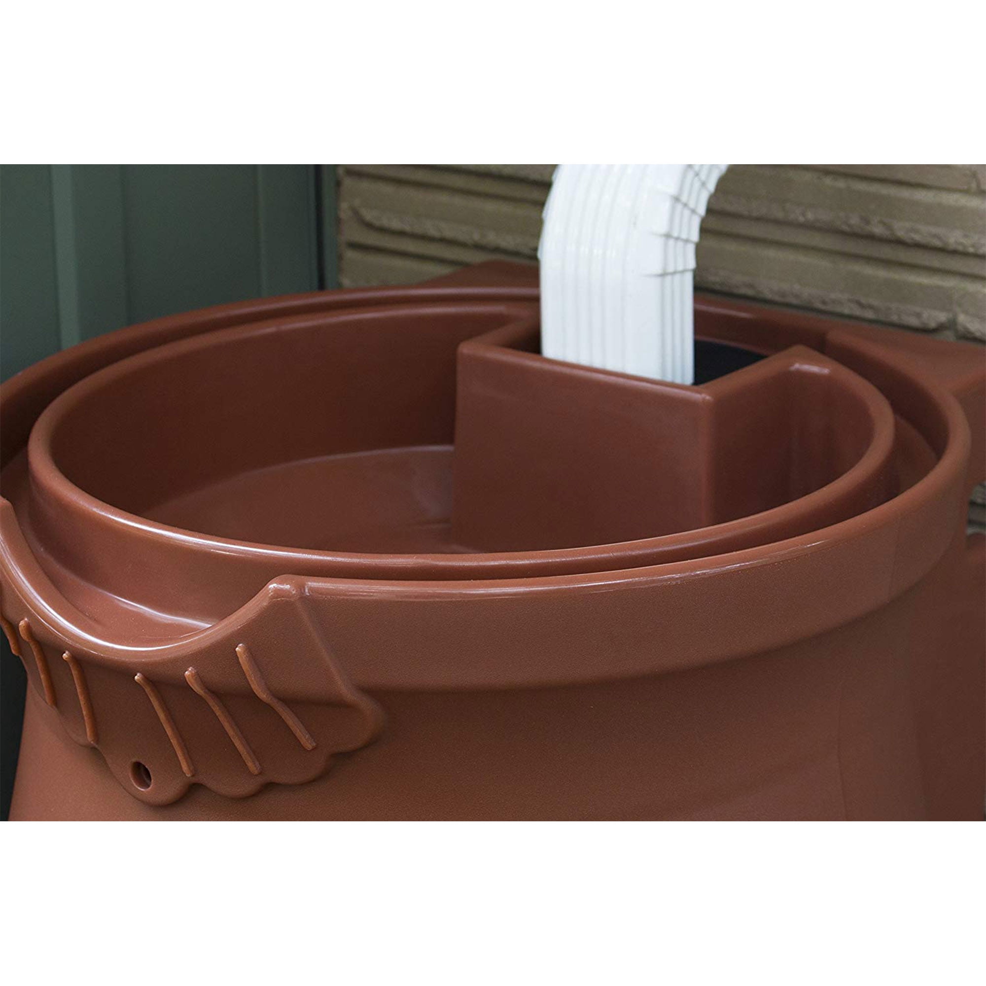 Good Ideas Rain Wizard 50 Gallon Rain Barrel Water Collector Urn, Terra Cotta