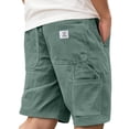 thumbnail image 3 of Men’s Corduroy Shorts Retro Multi Pocket Embroidered Logo Casual Bottoms, 3 of 6