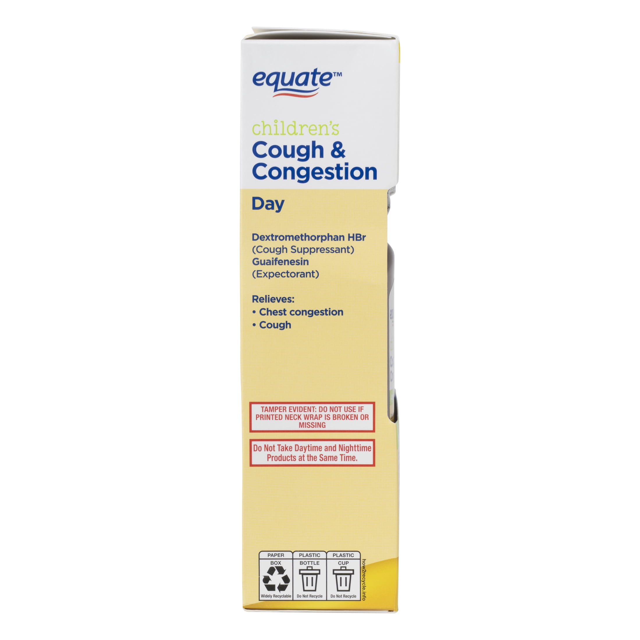 Equate Children's Daytime and Nighttime Cold, Cough, and Congestion Honey Flavored Liquid Value Pack, 16 fl oz, 2 Pack