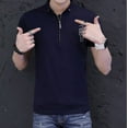 thumbnail image 7 of Mens Slim Fit Polo with Zipper Design, 7 of 7