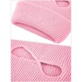 thumbnail image 5 of GRNSHTS 2-Hole Knitted Full Face Cover Ski Neck Gaiter, Winter Balaclava Warm Knit Beanie for Outdoor Sports (Pink), 5 of 13