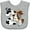 AC-Heather Grey, variant on Inktastic I'm Two-cowboy Riding Horse Birthday Boys Baby Bib
