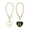 thumbnail image 2 of 2 Pcs Letter Charms Accessories for Cup, Name ID Handle Charm Chain for Tumbler Black and White, 2 of 4