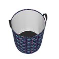 thumbnail image 2 of KLL Flower Blue Skull Waterproof Foldable Laundry Hamper Bucket with Handles for Storage Bin,Kids Room,Home Organizer (Medium ), 2 of 7