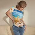 thumbnail image 5 of The Xecao Beach Starfish Shell Women's Crew Neck Body Suit, a short-sleeved bodysuit and basic swimsuit, both comfort and style for dating and daily life, 5 of 9