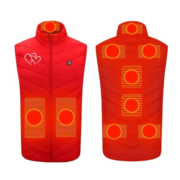 SuDongPo Warm Heated Vest for Women Solid Color Sleeveless Lightweight Thermal Outdoor Adjustable Coat USB Electric Heated Vest Heated Jacket Loose Casual Outerwear Fall Winter Ladies Jackets