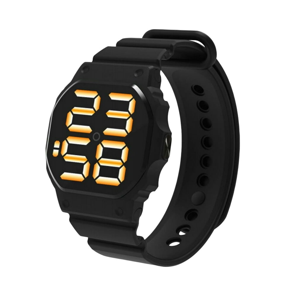 Generic C5 Electronic Watch 30 Meters Waterproof Decorative Large Screen Fashion Luminous Student Led Digital Watch For Daily Life Pink