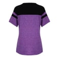 thumbnail image 1 of Camiseta de manga corta para mujer, blusa bonita con cuello en V de Color sólido, camiseta deportiva de verano para cumpleaños, ropa de verano Prendas para la parte del cuerpo Púrpura XL Guardurnaity AP011139-06, 1 of 6