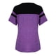 thumbnail image 2 of Qarigey Camiseta de manga corta para mujer, blusa bonita con cuello en V de Color sólido, camiseta deportiva de verano para cumpleaños, ropa de verano Prendas para la parte del cuerpo Púrpura XXL Qarigey AP011139-07, 2 of 6