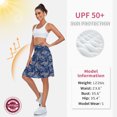 thumbnail image 4 of Women’s Knee Length Golf Skort Long Tennis Skirt with Inner Shorts Pockets High Waist Athletic Workout Skirt UPF50+, 4 of 6