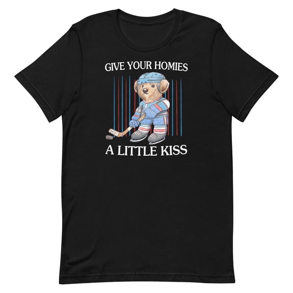 Kiss the Homies Unisex T-Shirt Funny Meme Graphic Tee, Playful Internet Humor Shirt, Trendy Gift for Friends