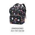 thumbnail image 4 of Pañalera Moderna Mochila Antirrobo Impermeable Gran Capacidad, Figuras Belug Negro, 4 of 4