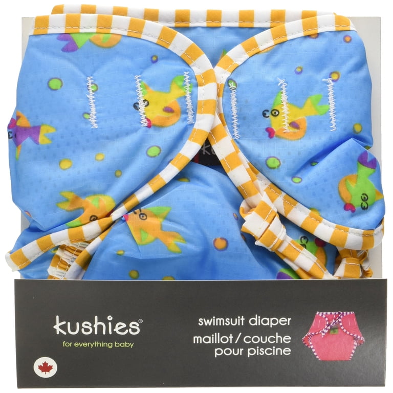 Kushies Baby Unisex Swim Diaper, Goldfish Print, Small