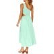 thumbnail image 5 of SAYOO vestidos largos acampanados para mujer 2022, verano sin mangas de un hombro fruncido Color sólido recorte de una pieza SAYOO casual, 5 of 6