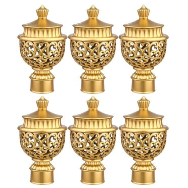 Curtain Rod End Decorative Pole Finials Finials Drapery Cap Finial Window Ends Rail Vintage Ends Hollow Hole Knob