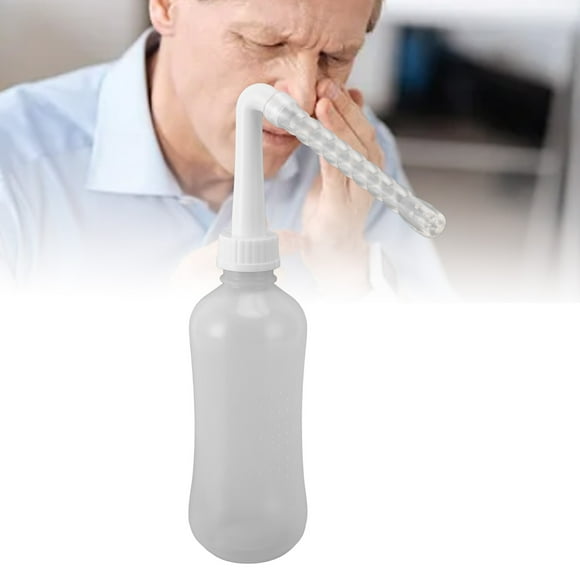 Neti Pot Sinus Rinse Bottle, Silicone ABS Manual Nose Wash Cleaner, Nasal Irrigation Bottle For Adults Kids, Large Capacity Sinus Rinse Nasal Wash, Standardized Nasal Cleaning