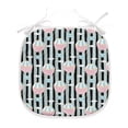 thumbnail image 1 of Air Balloon Dining Chair Pad, Travel Adventures Clouds Doodle Striped Background, Water Resistant Pillow with Straps for Kitchen Seats, 2 Pieces Set, Multicolor, by Ambesonne, 1 of 5