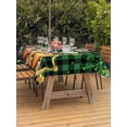 thumbnail image 2 of Outdoor Tablecloth with Umbrella Hole and Zipper, St. Patrick's Day Rectangle Table Cloth 60x84 Inch Waterproof Tablecloth, Lucky Shamrocks Harp Beer Farmhouse Plaid Picnic Table Cover for Patio, 2 of 7