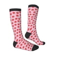 thumbnail image 3 of Fotbe Hand Drawn Strawberry print Women's Men's Novelty Crew Socks Cotton Socks Knee High Socks for Walking,Running,Nurses,Pregnancy, 3 of 8
