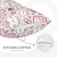 thumbnail image 2 of Plush Throw Pillow Covers, Cartoon Cute Rabbit Milk Star Pillow Cases with Invisible Zipper, Breathable Microfiber Pillow Cases Standard Size for Sleeping Bedroom Sofa Living Room 16x24, 2 of 5