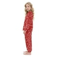 thumbnail image 4 of Fluffy Pajamas Set Fuzzy Winter Warm Pj Sets Pullover Tops and Long Pants Candy Cane-shaped Hearts Pattern X-Large, 4 of 8