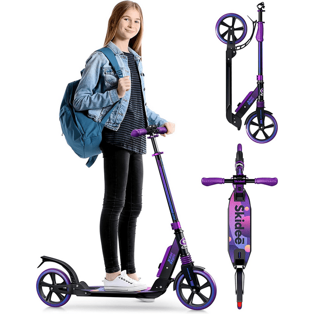 Skidee Scooter for Kids, Teens, Adults, 4 Adjustment Levels, Handlebar