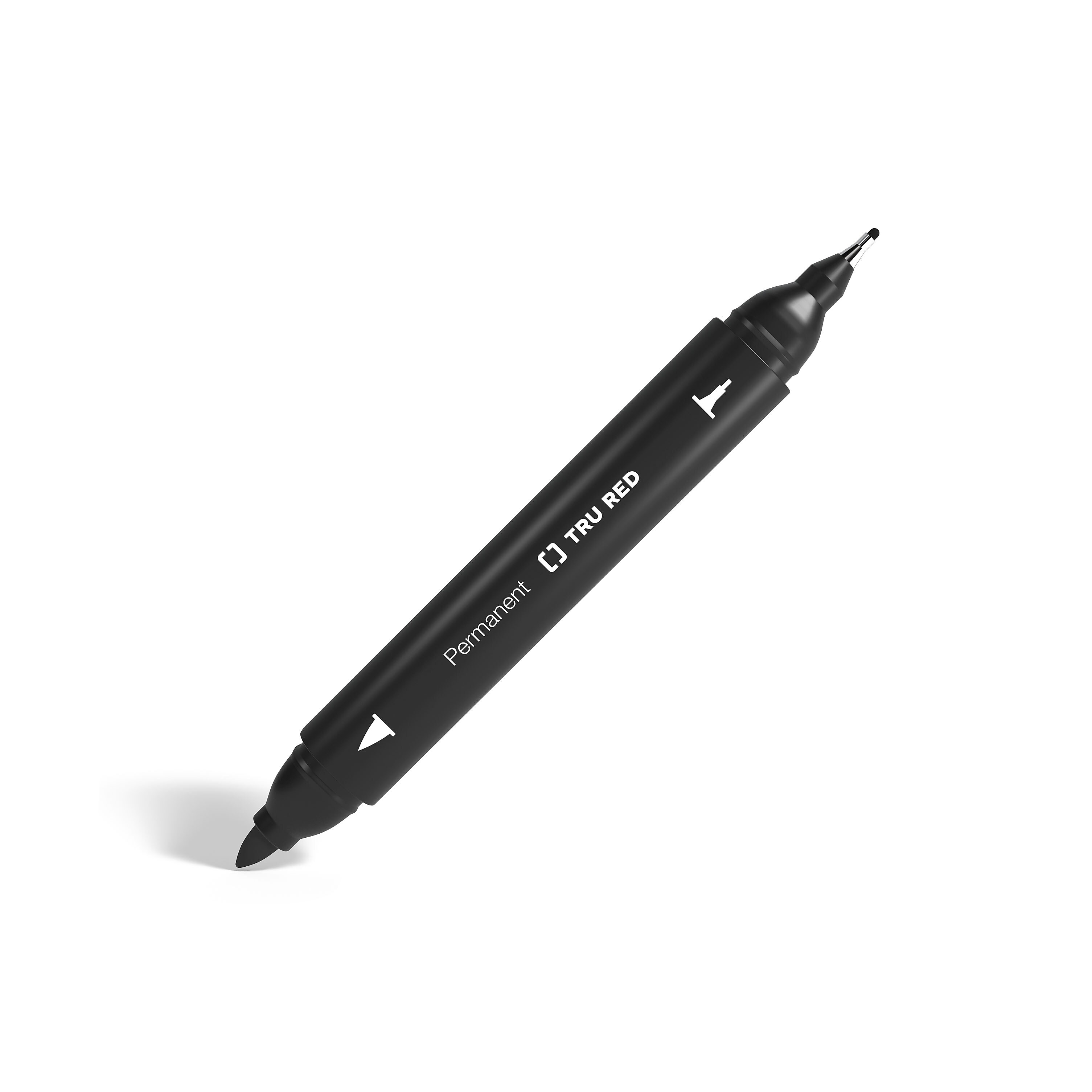 TRU RED Pen Permanent Marker, Twin Tip, Black, Dozen TR57830 Walmart