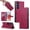 Red, variant on Wallet Leather Case For Samsung Galaxy S26 5G 6.3",with Card Holder,wristband, Shockproof Kickstand Embossed Cute Cats, Snap Phone Case,Red,For Galaxy S26 (5G)