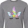 thumbnail image 4 of Inktastic Unicorn Face Long Sleeve T-Shirt, 4 of 5