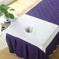 thumbnail image 3 of Dalazy Confortable Coton SPA Demi-Table Couverture Salon de Beauté Lit Trou Serviette Blanc 50x70cm 1Set, 3 of 6