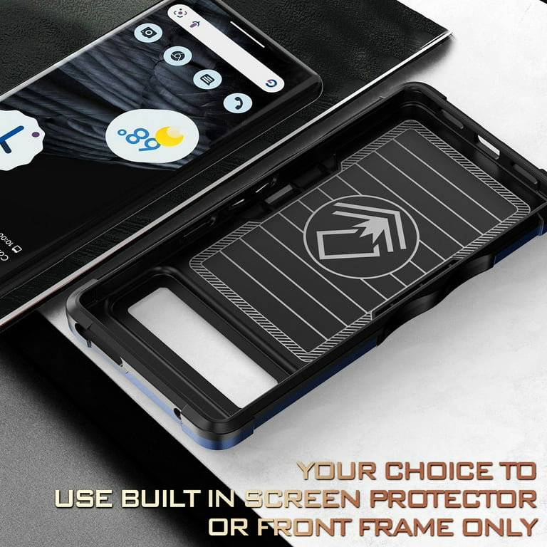 for Google Pixel 7a Case: Dual Layer Protective Heavy Duty Cell Phone Cover  Shockproof Rugged with Screen Protector - Military Protection Bumper Tough