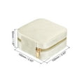 thumbnail image 2 of Unique Bargains Travel Jewelry Case, Small Jewelry Organizer Portable Mini Jewelry Box with Mirror Square Style 2, White, 2 of 5