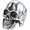 Silver, variant on ChainsHouse Gothic Skull Rings for Men Women Black Skeleton Punk Finger Ring Halloween Party Jewelry Gift, Size 10