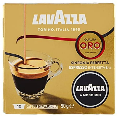 Lavazza A Modo Mio Espresso Qualita Oro Coffee Machine Capsules Pack Of 12 Pods