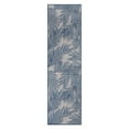 thumbnail image 2 of World Rug Gallery Contemporary Distressed Leaves Textured Flat Weave Indoor/Outdoor Area Rug - BLUE 2'x7', 2 of 9