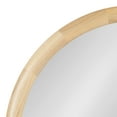 thumbnail image 3 of Kate and Laurel Dessa Modern Round Wooden Wall Mirror, 32 Inch Diameter, Natural, Transitional Circle Bathroom Vanity Mirror with Chunky Rounded Profile and Solid Poplar Wood Frame, 3 of 8