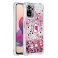 thumbnail image 2 of Funda para Xiaomi Redmi Note 10S 4G/Note 10 4G con Brillo Líquido Flotante, Purpurina, Parachoques y Anillo Giratorio Soporte, 2 of 5