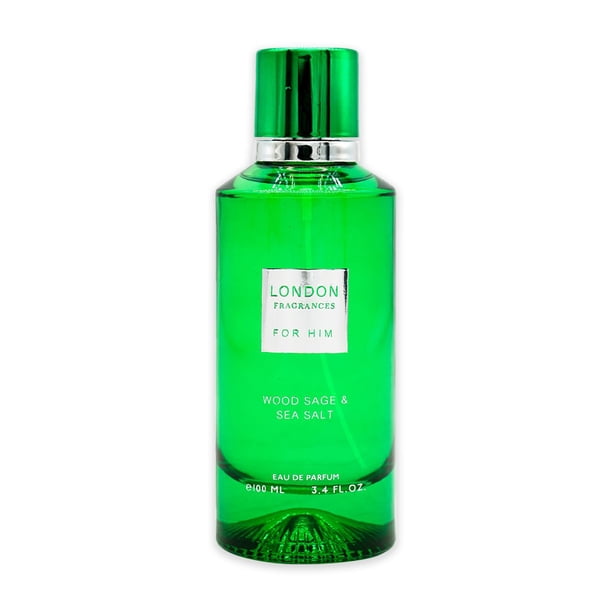 Perfume Fine Perfumery London Wood, salvia y sal marina, 100 ml, para hombre
