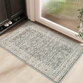 thumbnail image 3 of SIXHOME 2'x3' Small Entry Rug Door Mat Washable Area Rugs Vintage Floral Door Rug Traditional Aesthetic Carpet Soft Rugs for Bedroom Kitchen Bathroom Entryway Laundry Room Retro Home Decor Gray, 3 of 8