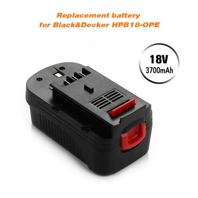 Powerextra 2-Pack 18V 3700mAh Replacement Battery for Black & Decker Hpb18 HPB18-OPE 244760-00 A1718 Fs18fl Fsb18 Firestorm Black and Decker 18 Volt