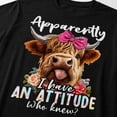 thumbnail image 2 of Highland Cow Attitude Graphic T-Shirt, Unisex Classic Fit Tee, 2 of 9