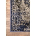 thumbnail image 3 of Vintage Crowned Border Blue Runner Rug - 2'6 x 8', 3 of 4