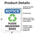 thumbnail image 2 of (2 Pack) Please Breakdown Boxes Sign, 2 of 7
