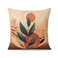thumbnail image 2 of Mid Century Modern Abstract Boho Throw Pillow Covers 20"x20", Set Of 2, Linen Study Sofa Cushion Cover Indoor Living Room Home Decor, 2 of 7