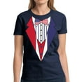 thumbnail image 1 of Tuxedo Shirts Women - 4th of July Funny Humor Novelty Graphic Tees - USA American Flag, 1 of 2
