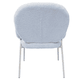 thumbnail image 5 of Leisuremod Celestial Series Boucle Dining Arm Chair, White Frame with Blue Fabric, 5 of 5