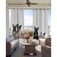 thumbnail image 3 of Dogs Blackout Curtains for Bedroom, Thermal Insulated Window Treatment, Modern Art Lovely Animals Farmhouse Grommet Top Blackout Draperies and Drapes for Basement 27.5"x39" 2 Panels, 3 of 8