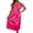 j13-Hot Pink, variant on LIIPEE Womens Summer Nightgown Casual Short Sleeve Lace Sleep Dress Ladies Cozy Sleepwear
